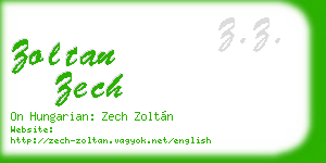 zoltan zech business card